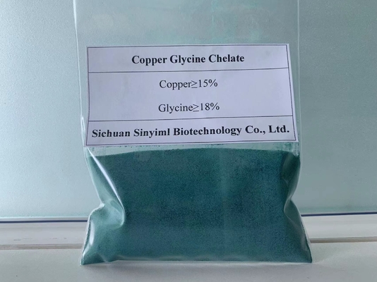 Glycine Chelate Trace Minerals For Livestock 17% Organic Cu Light Green Powder